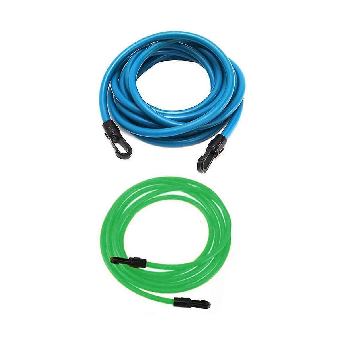 2Pcs 4M Adjustable Swimming Training Resistance Elastic Exerciser Rope Latex Tube Swimming Training