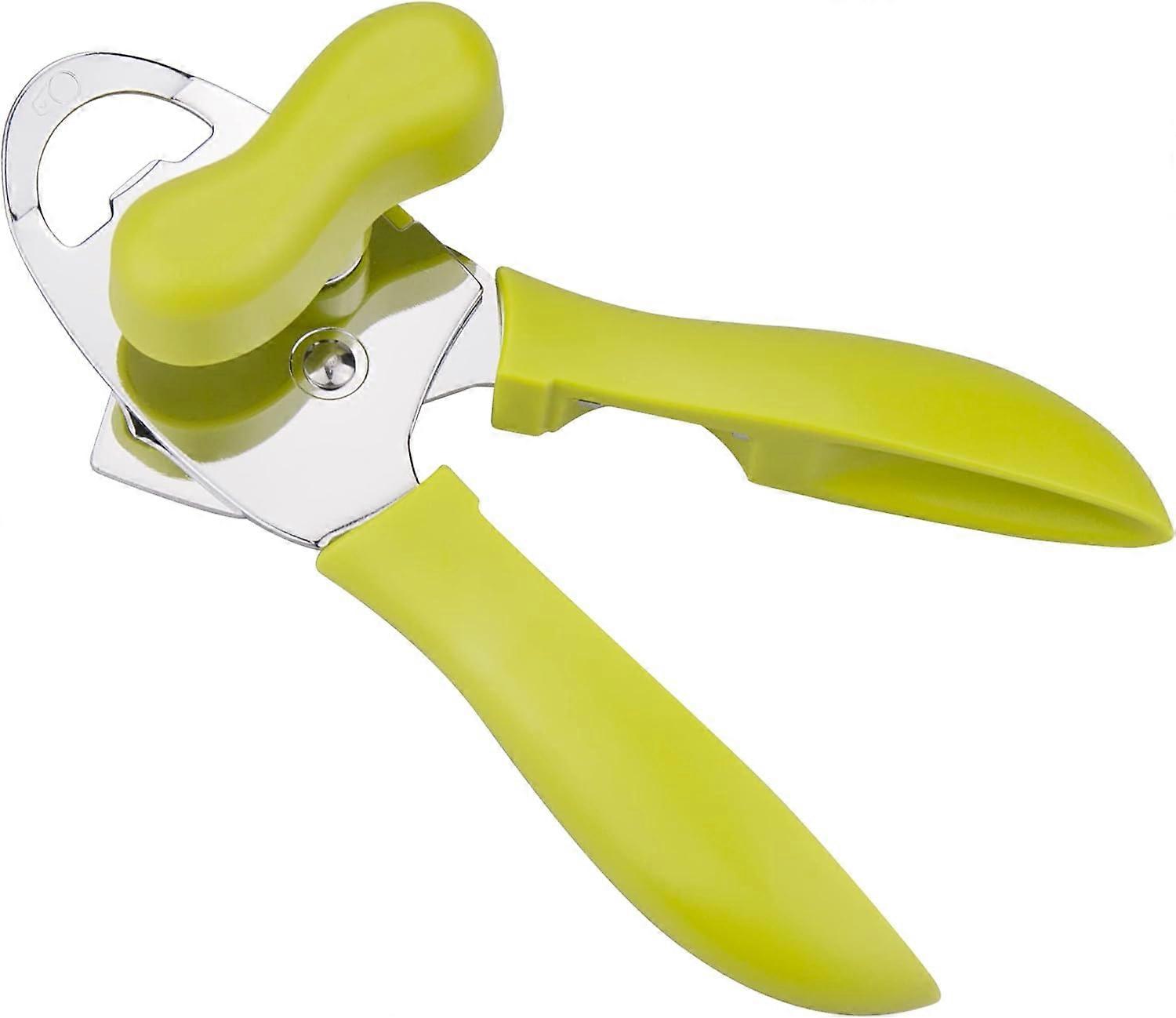4-in-1 Stainless Steel Can Opener, Hand-Held Can Opener, Multifunctional, Sharp Blade, Labor-saving Handle, Easy To Grasp And Heavy Load, Green,2024 P