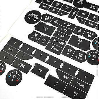 Kit Adesivi Neri Per Riparazione Pulsanti Radio E Clima Auto – Per Chevy Silverado / GMC Sierra