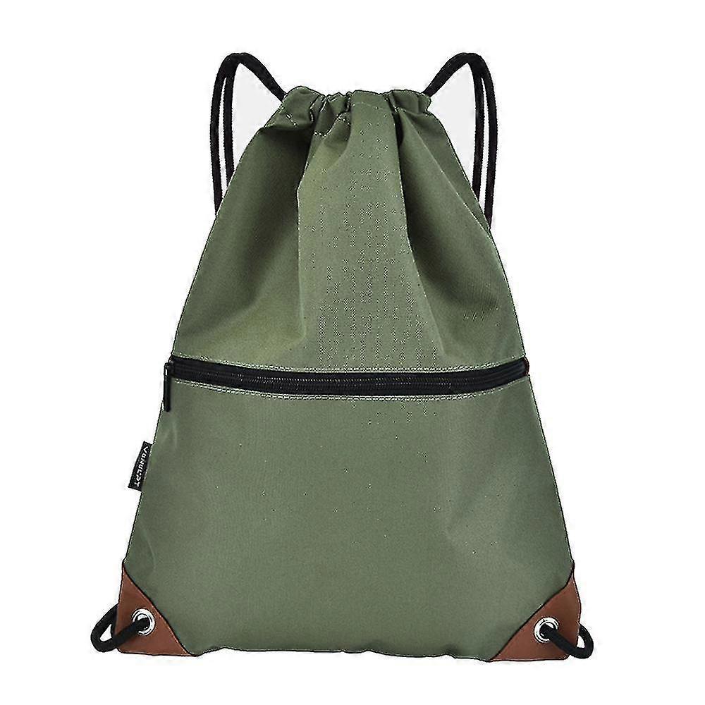 Drawstring Backpack Bag Sport Gym Sackpack Green