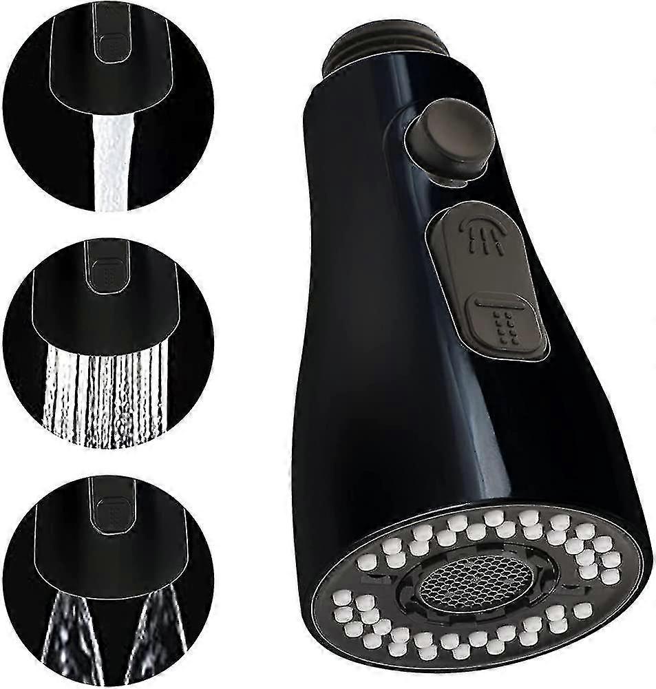 Pull Down Faucet Spray Head Replacement 3 Function Kitchen Tap Spray Spout Part