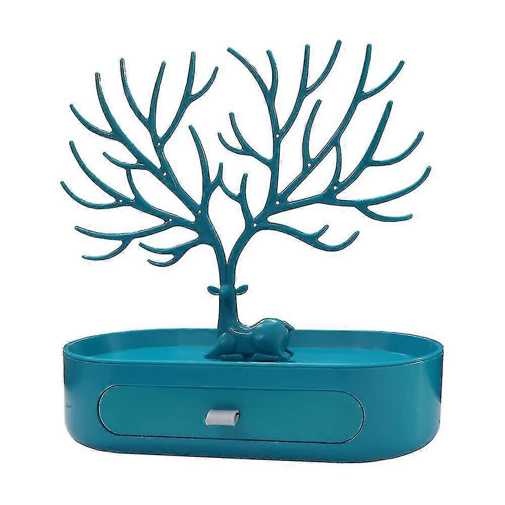 Antlers ジュエリースタンド、ネックレス収納、引き出し付きジュエリーホルダー、イヤリングホルダー、ブレスレットスタンド、ジュエリーツリー