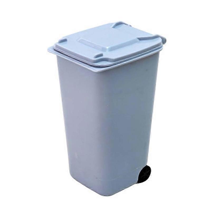Mini Wheelie Trash Can Storage Bin Desktop Organizer Pen Pencil Cup Creative KAESI