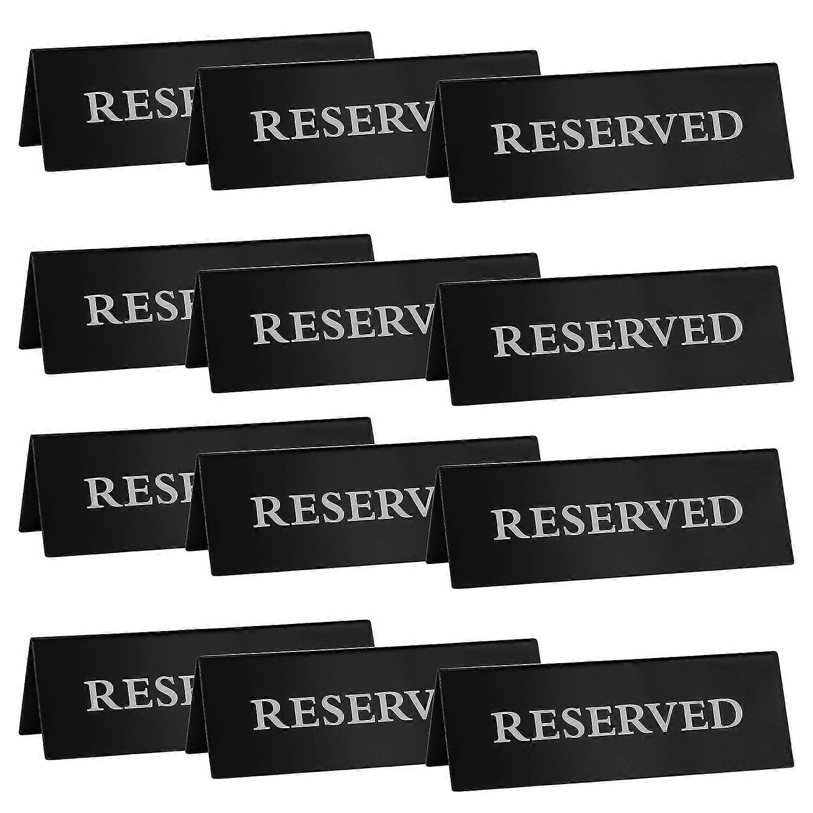 12pcs For Wedding Party Multi Purpose Reserved Table Sign Double Sided