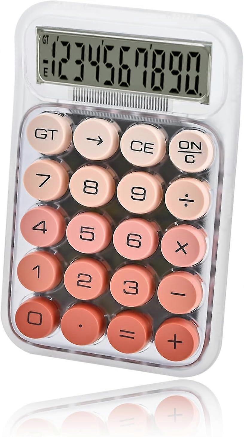 Desktop Calculators, Gradient Color Mechanical Large LCD Calculator, Large Buttons 10 Digit, Simple Basic Desktop Calculator