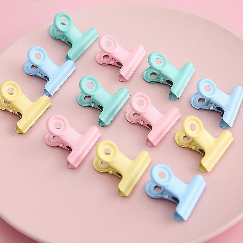 12pcs Creative Candy Color Metal Book Clip