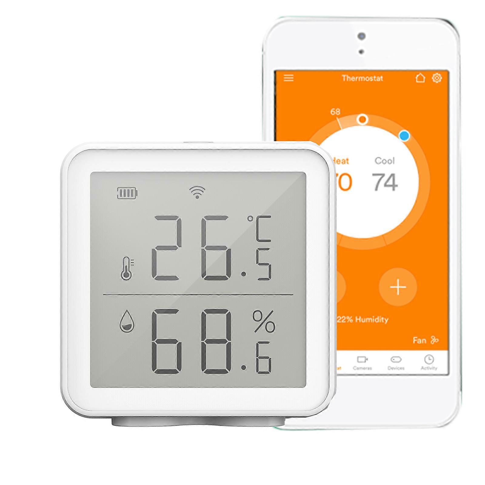 WiFi Smart Temperature Humidity Sensor Compatible with Alexa Google Assistant 230ft Super Long Range Wireless Digital Hygrometer