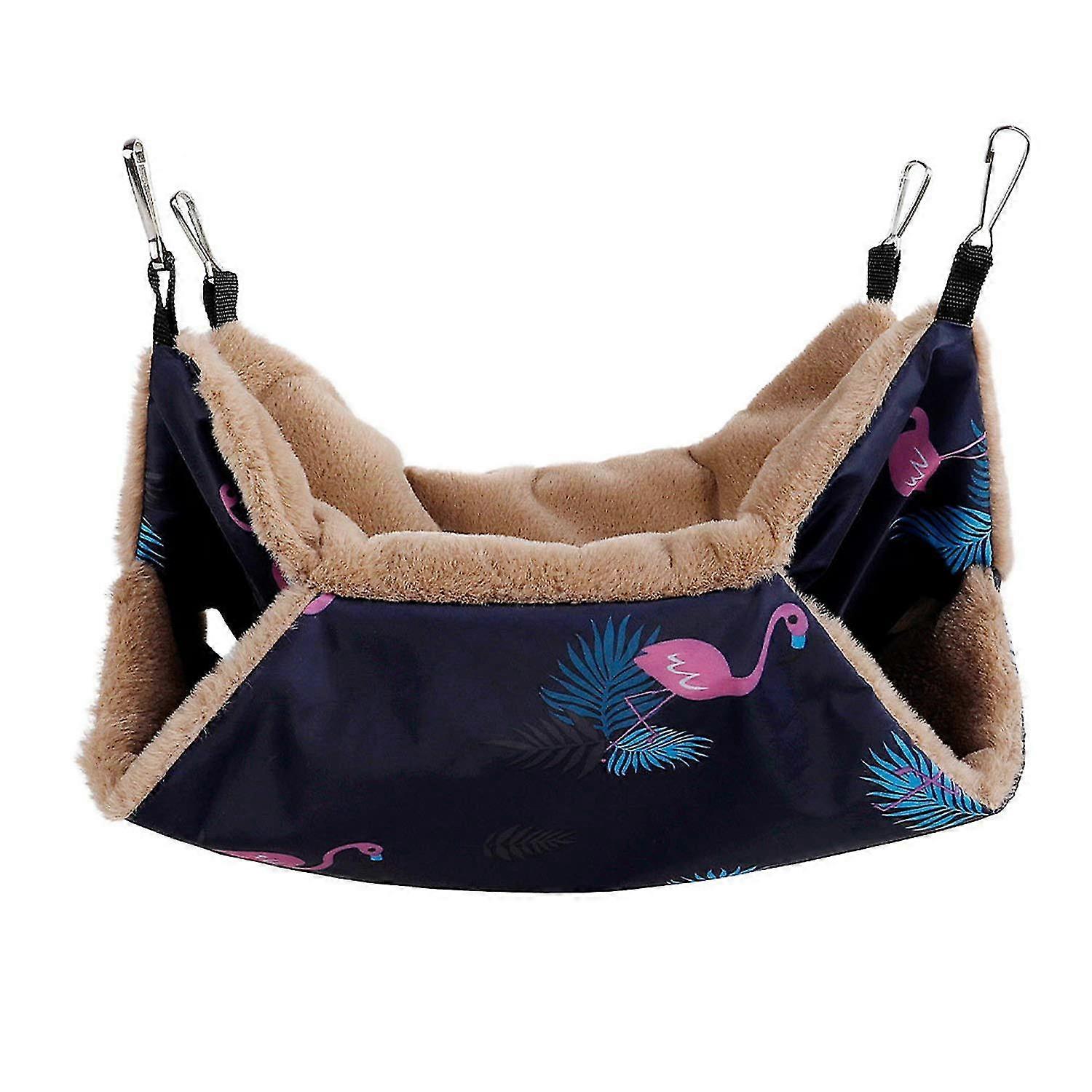 Small Pet Cage Hammock, Double-layer Hanging Bed For Small Animals Bed Nap Sack Swing Bag Soft Bunkbed Hammock