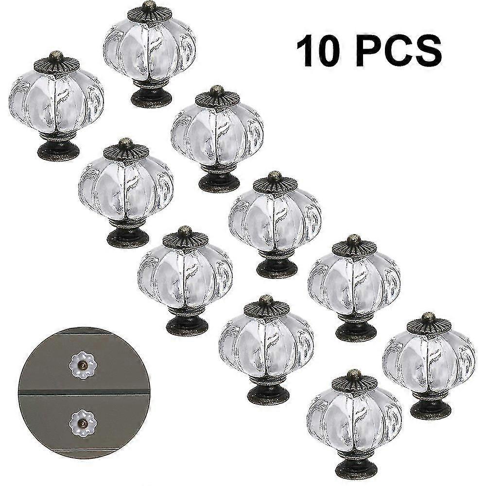 Acrylic Pumpkin Knobs, Clear Cabinet Knobs Set Of 10 Vintage Decorative