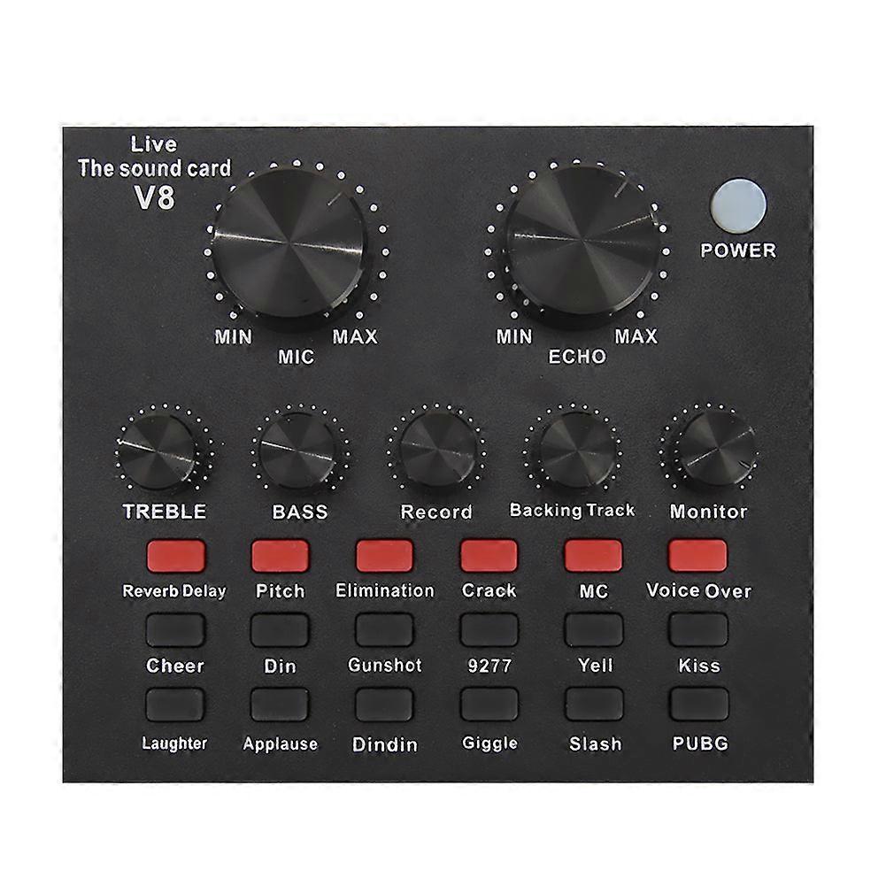 V8 Audio Usb Headset Microphone Webcast Live Sound Card For Phone Computer