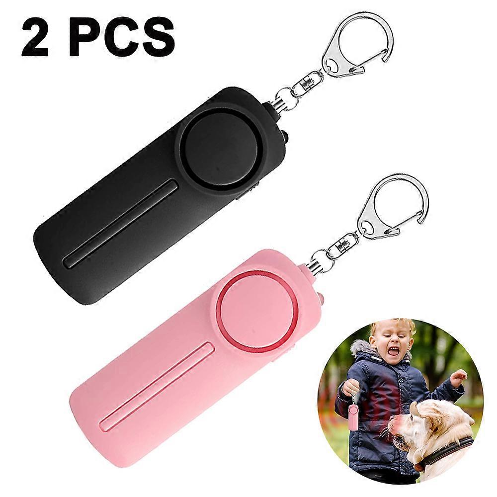 Self Defense Personal Alarm Keychain 130 Db Loud Siren Safety Protection Device With Led Light Emergency Alert Security Whistle Key Chain For Women,
