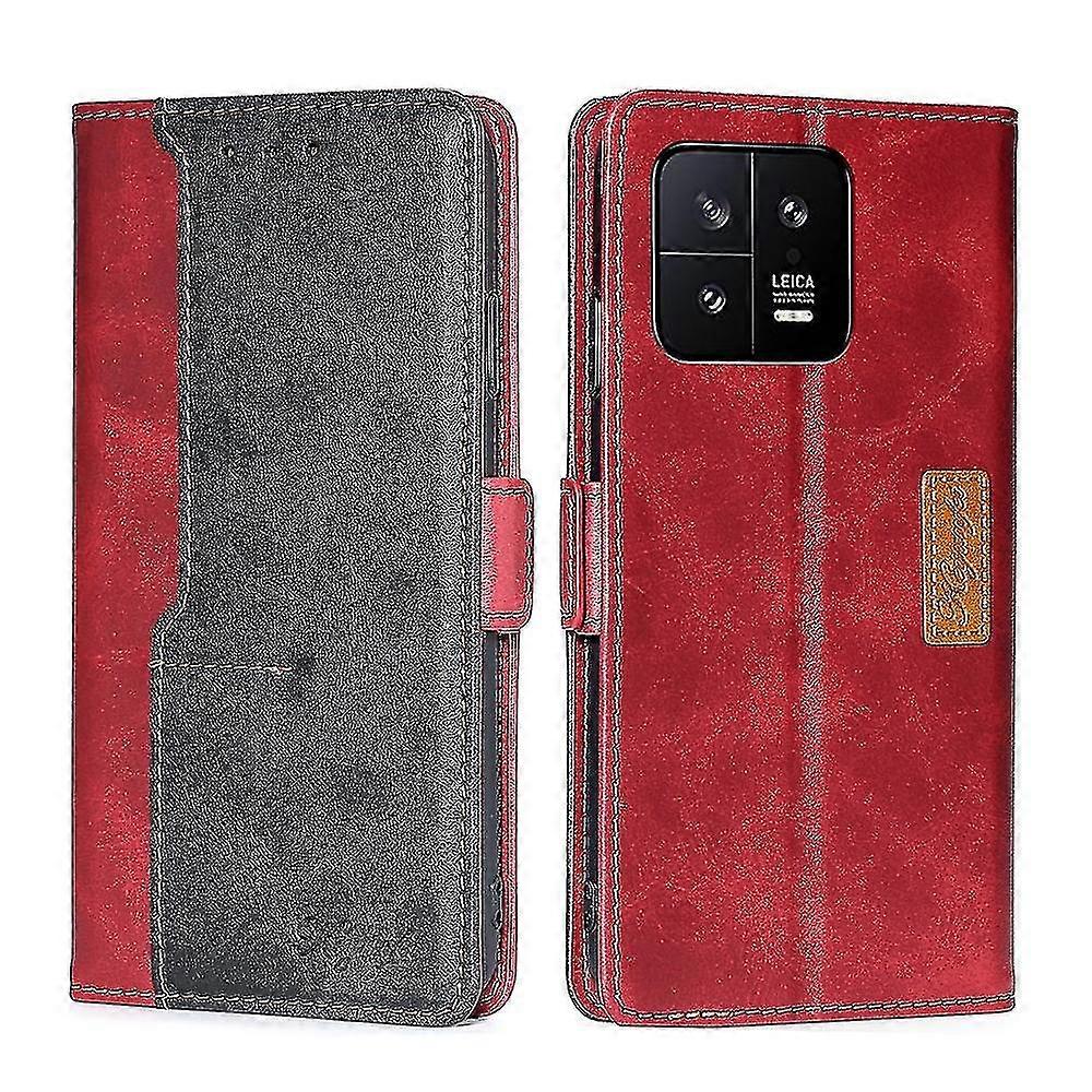 Δερμάτινη θήκη χρώματος αντίθεσης για Xiaomi 13