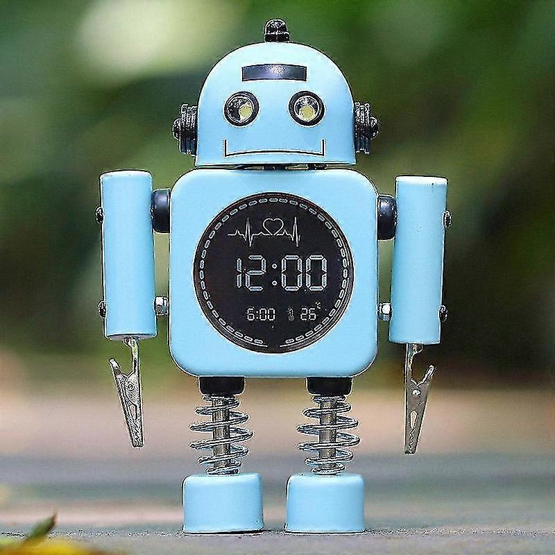 Simpatico Robot Sveglia Digitale Orologio Elettronico A LED Per Bambini Comodino Temperatura Snooze