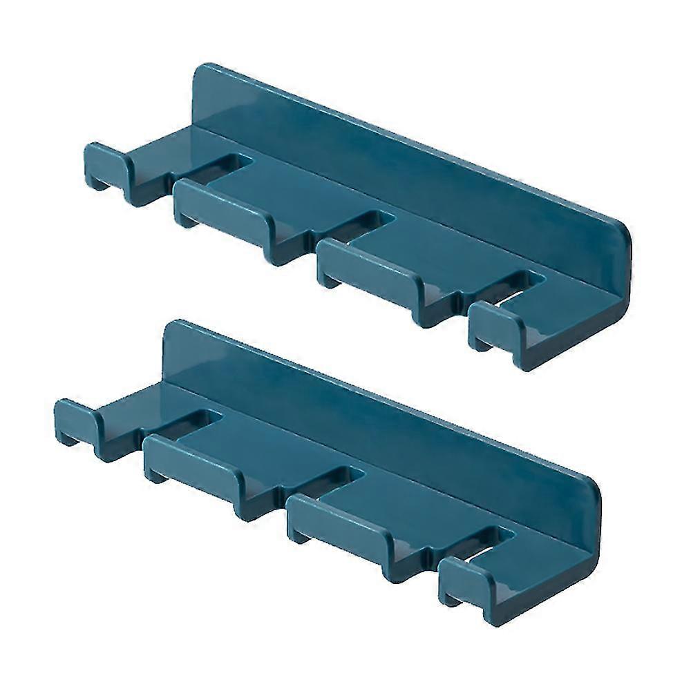 Kitchen And Bathroom Wall-mounted Toothbrush Storage Hook blue)