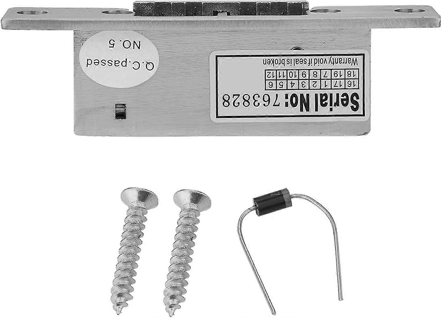 Electromagnetic Lock, Adjustable Narrow Electric Strike Door Lock with Double Unlock Mode for Access Control