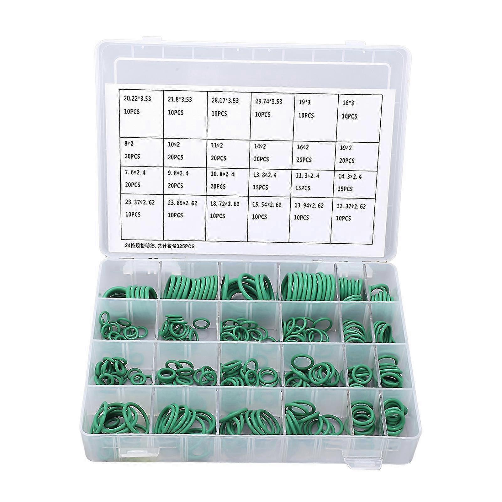 345PCS Universal Rubber O Ring Assortment Kit Dustproof Air Conditioning Seal Ring for Automobile