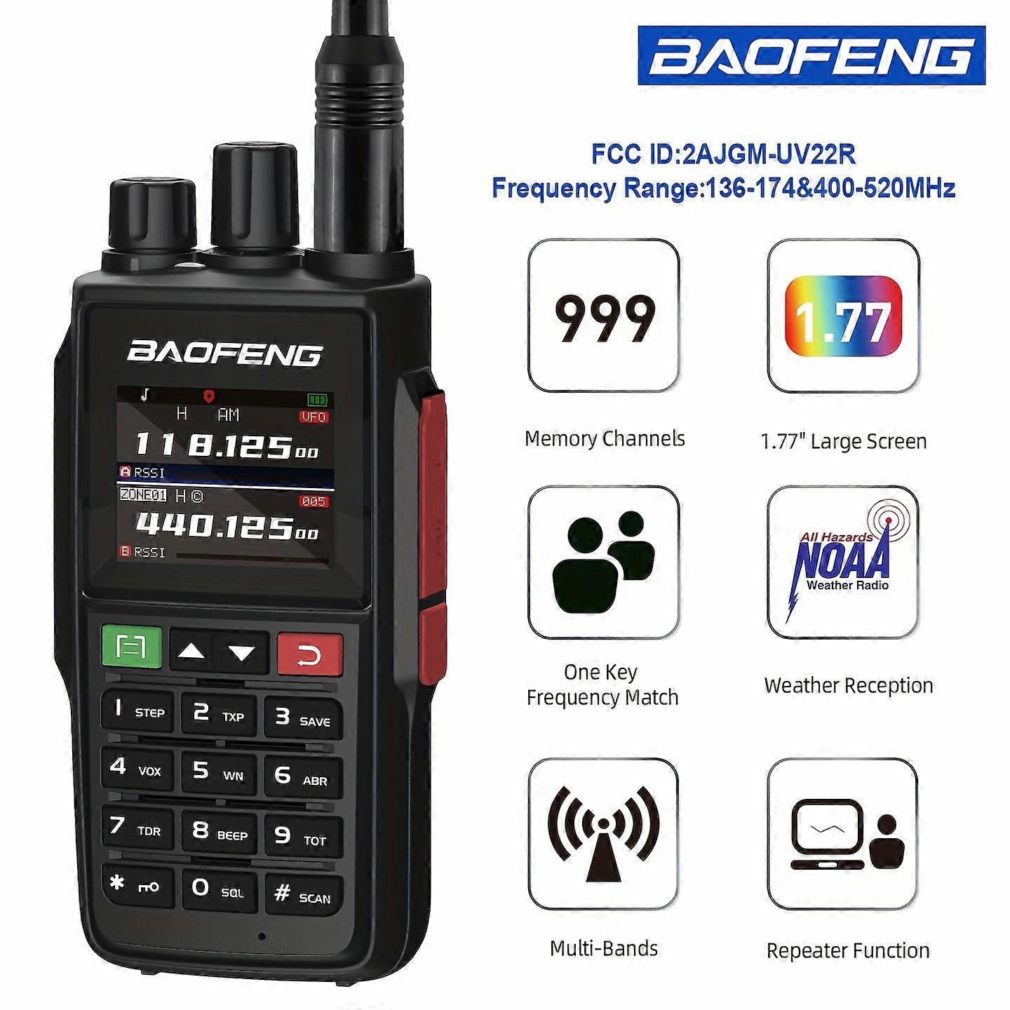 UV22 Walkie-talkie ad alta potenza A lunga distanza Dual-band Dual-watch Radio portatile Corrispondenza di frequenza one-touch Interfono Hotel All'aperto Guida autonoma Handh