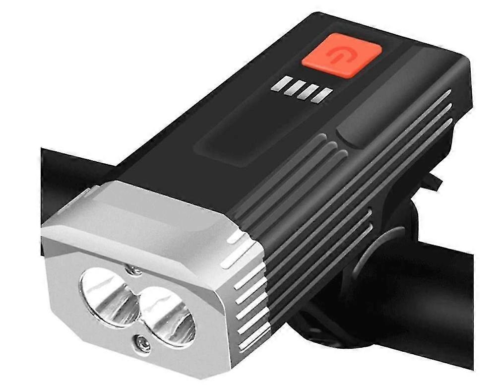 250 Lumens Bicycle Light with High Power Glare Waterproof Headlights for Mobile Power Function, Easy To Install Bicycle Safety Flashlight(Black)