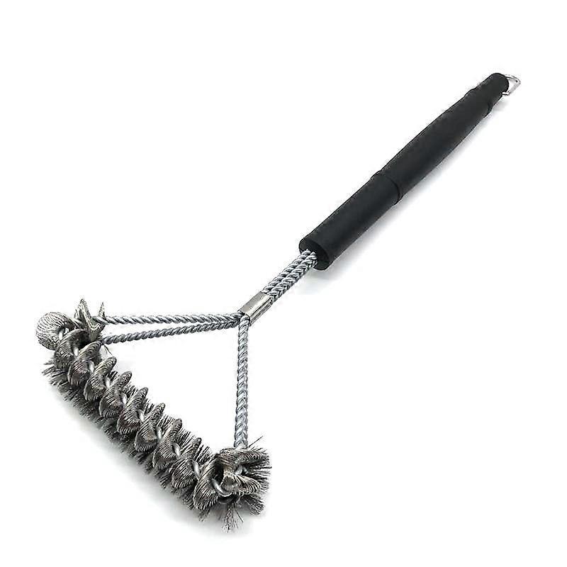Black Triangular Barbecue Grill Cleaning Brush