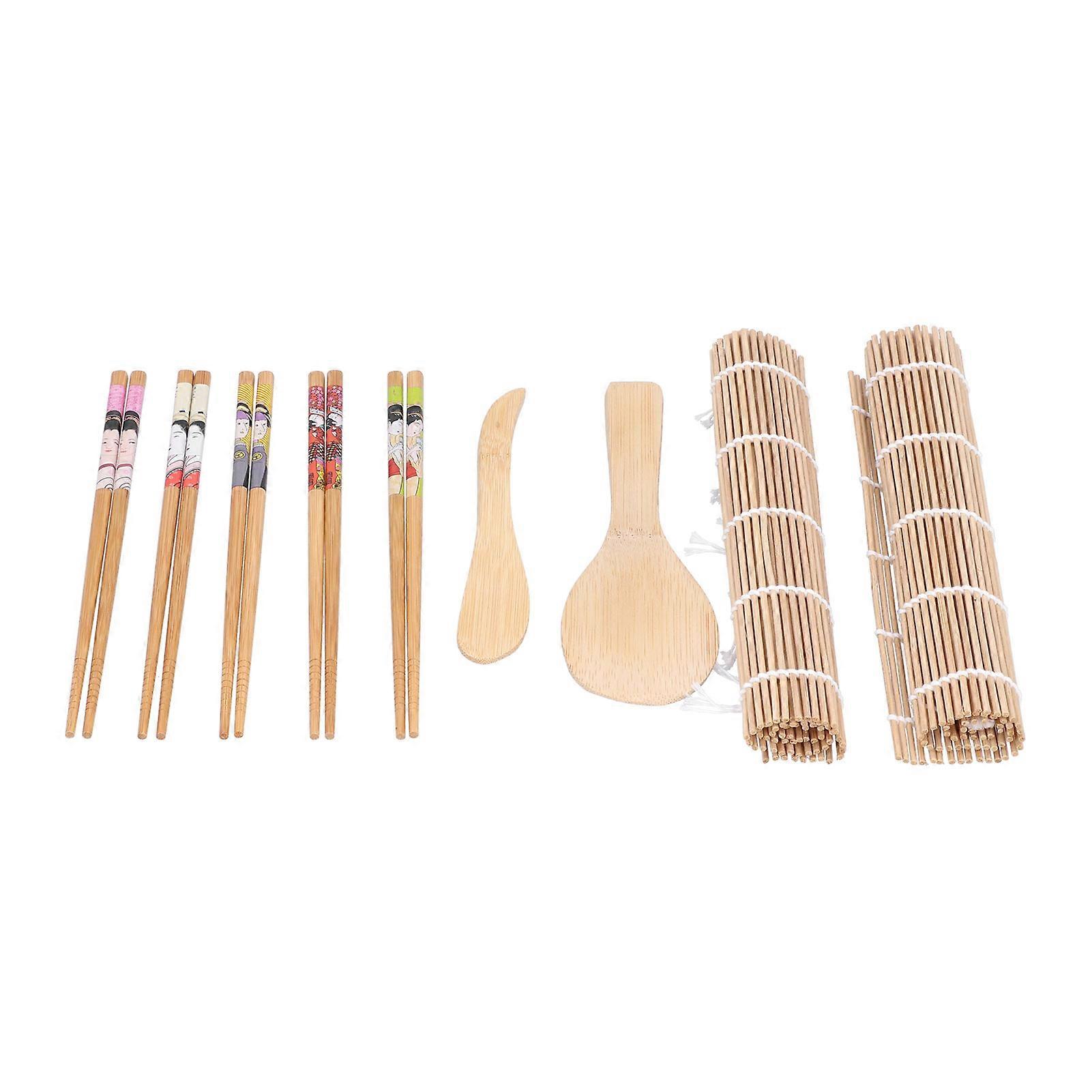 Sushi Making Kit Bambus Rollmatte Essstäbchen Sushi Maker Set Geschenk kompatibel Beginners_