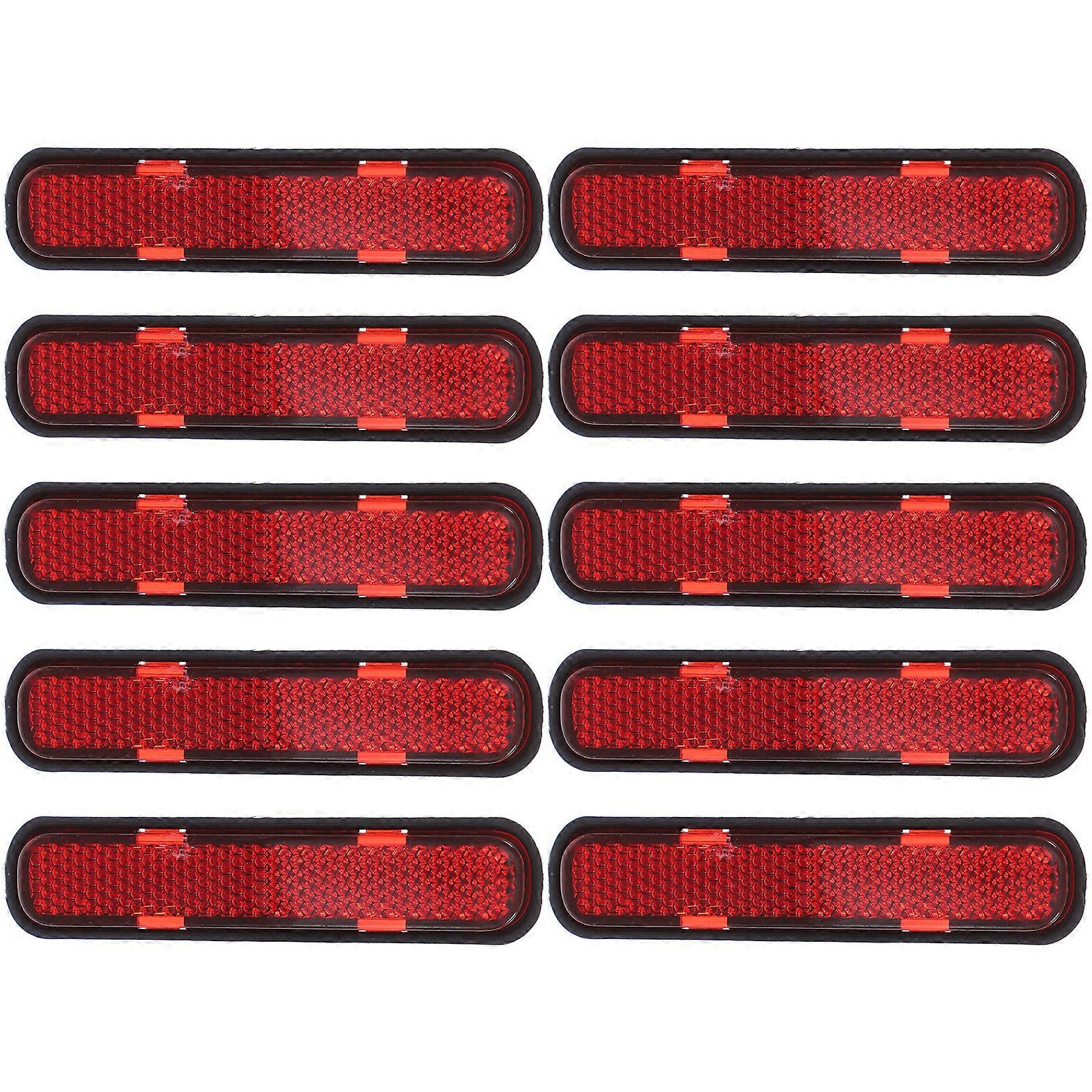 10pcs Driveway Reflector Oval Front Reflector Screw On Reflector Replacement