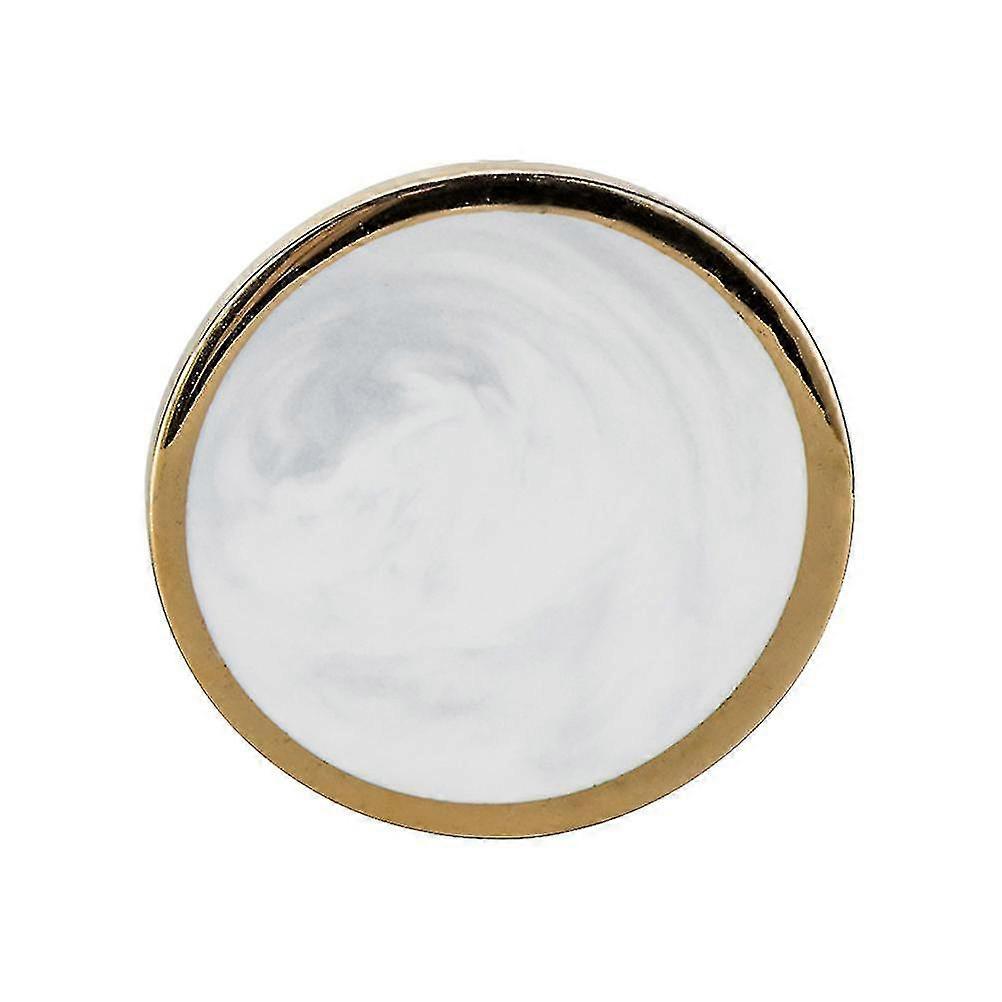 Marble Coasters Set of 4 - Gold Ceramic Drink Coasters for Coffee, Tea Cups and Table Protection
