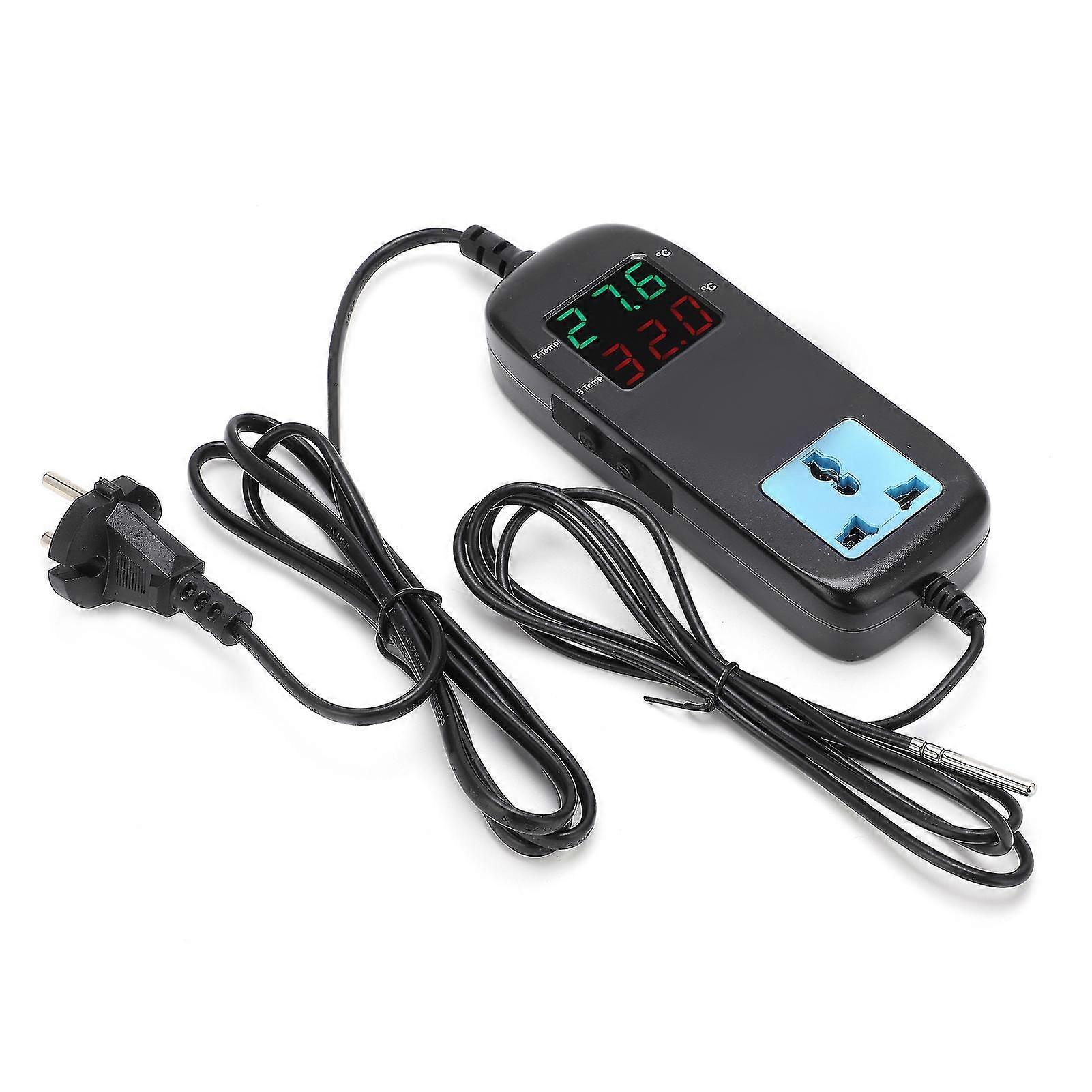 EU Plug Intelligent Digital Display Thermostat AC 90V~250V