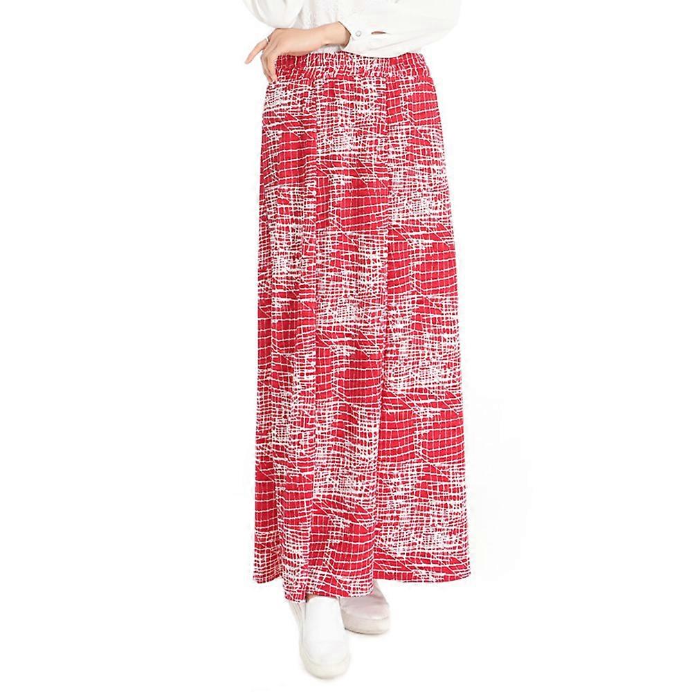 Muslim Long Bust Skirt Oblique Pattern Bubble Flax