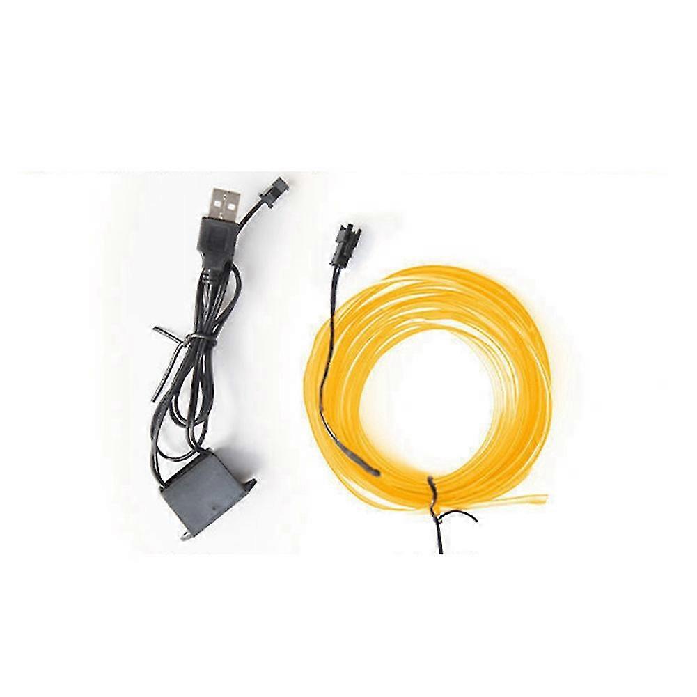 In-car Light Usb Car Cold Light Led Without Breaking Modification Light(yellow)