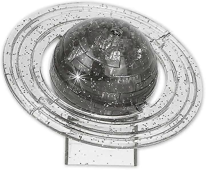 3Dクリスタルパズル、創造的な教育土星形半透明のDIYジグソーパズルおもちゃ大人と子供の赤ちゃんの男の子と女の子(グレー)