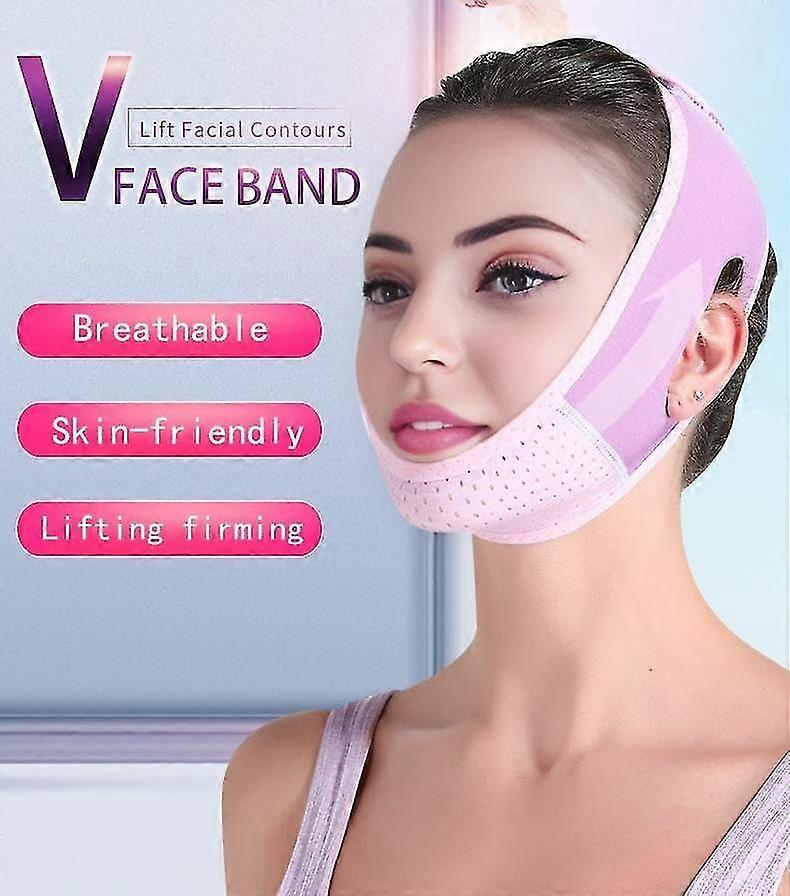 Face Lifting V Line Mask, Double Chin Reducer V Line Lifting Mask With Chin Strap Prevent Sagging Skin Xixi