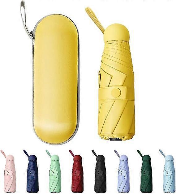 Mini windproof folding travel umbrella, sun umbrella and umbrella, compact and portable, suitable for female men