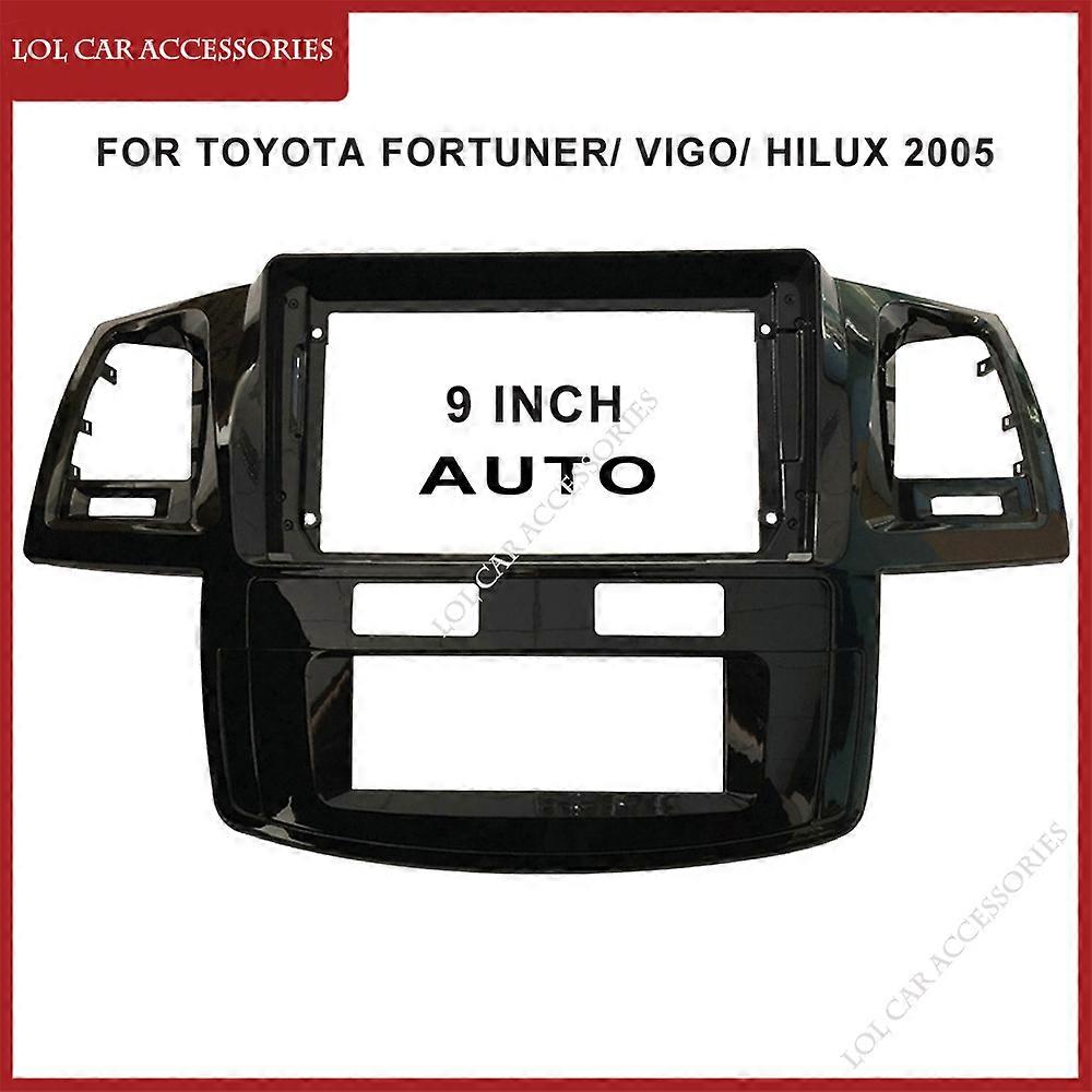 9 Inch Car Radio Fascia For Toyota Fortuner Hilux Vigo 2009-2015 2005 Android MP5 Player Casing Frame Head Unit Stereo Cover