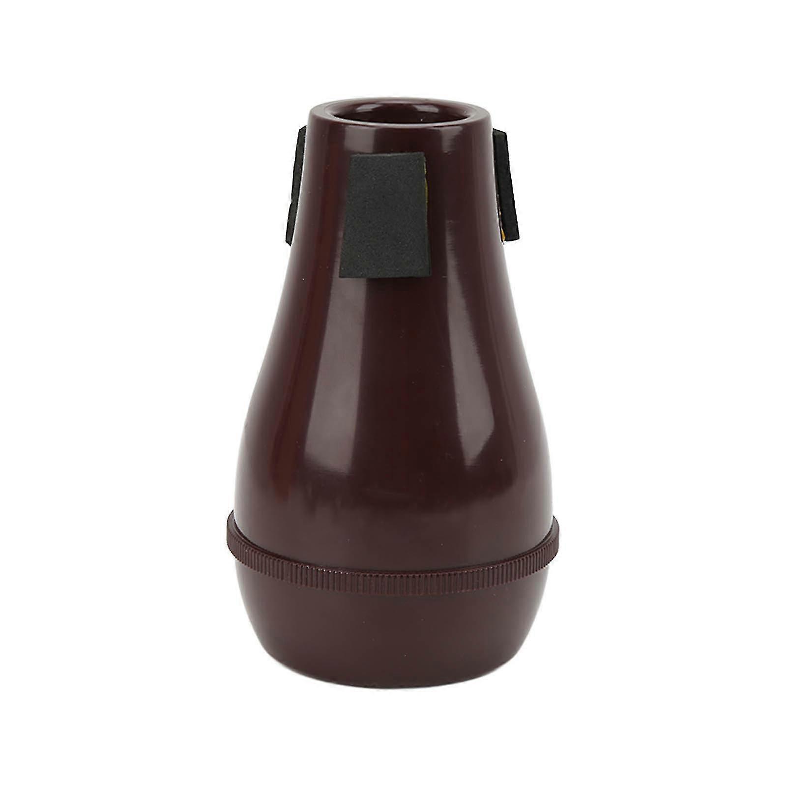 Lightweight Compact Trumpet Mute - Durable Dark Red Silencer for Music Enthusiasts