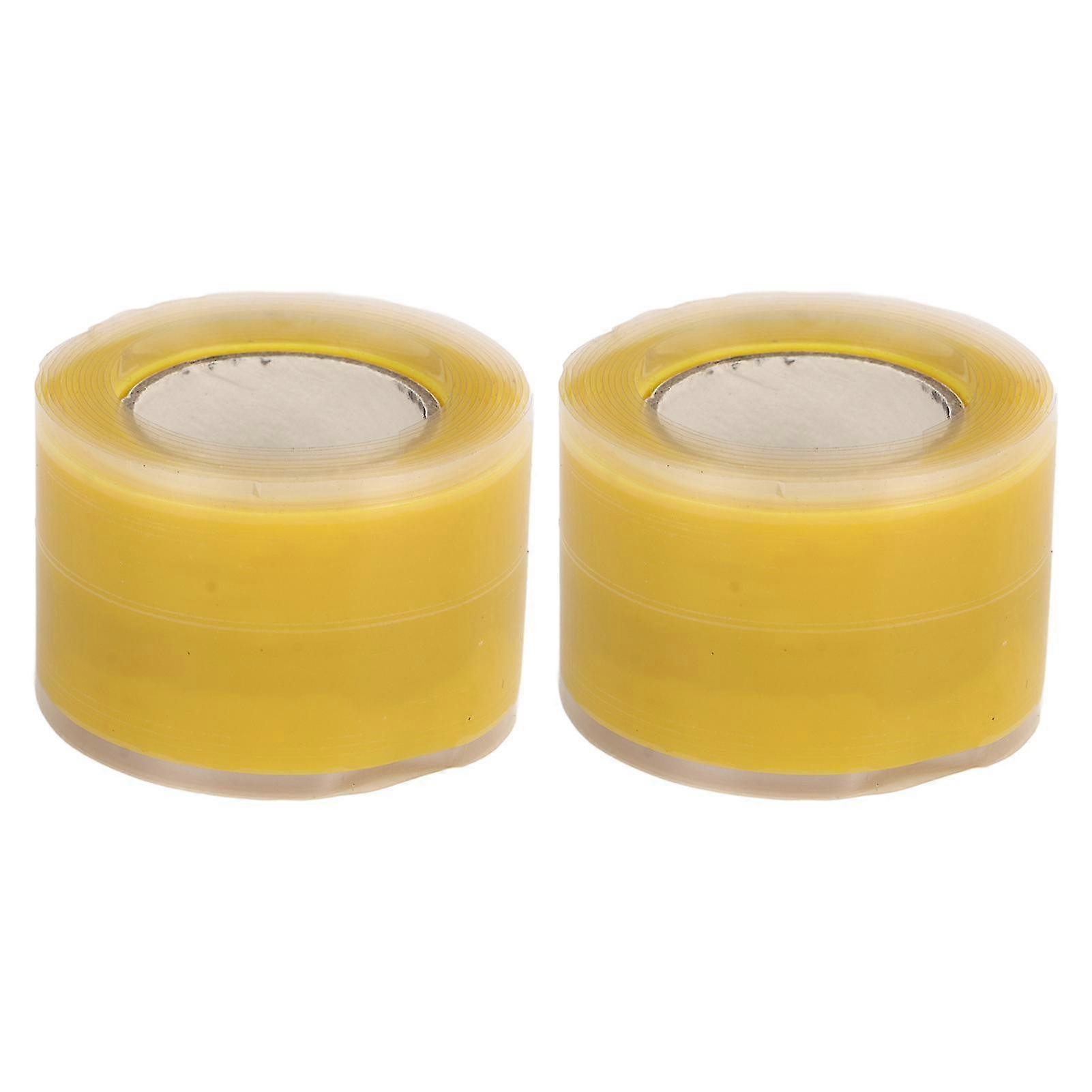 Flexible Silicone Grip Tape for Canoe Kayak Carbon Fiber Paddles 2pcs Double Sided Sealing Tape Yellow