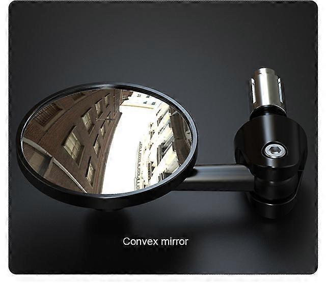 QX Motorcycle Rearview Handlebar Plane Convex Mirror Motorbike Bicycle Handle Bar Side Back Rear View Mirrors angle adjustable