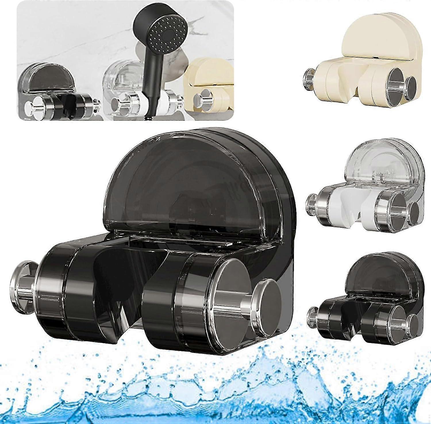 Duschhalter,Saugnapf-Duschhalter,Duschkopfhalter Wandhalterung,Integrierte Saugnapf-Duschablage,Universal-Saugnapf-Duschhalter Multifunc