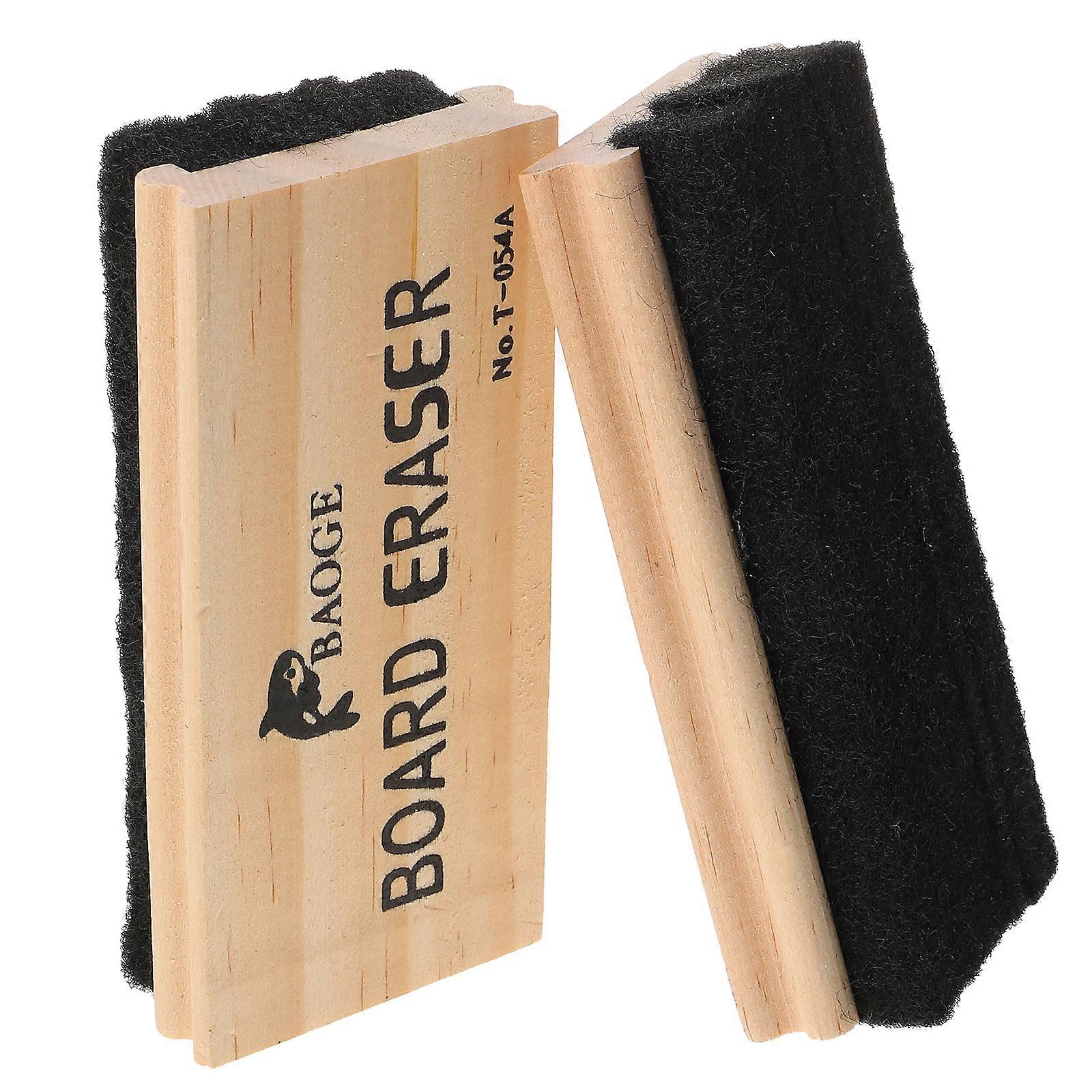 2pcs Chalkboard Eraser Wool Felt Eraser Dustless Wood Blackboard Eraser Chalkboard Eraser