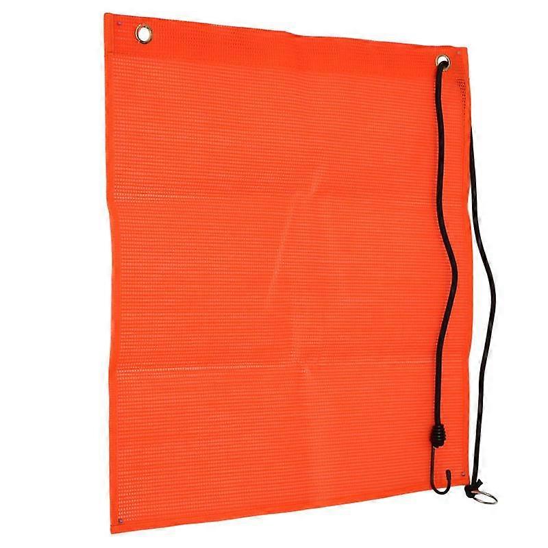 4Pcs 18x18 inch Mesh Safety Flags Orange Warning Flag Bungee Good Visibility Weatherproof Flag with