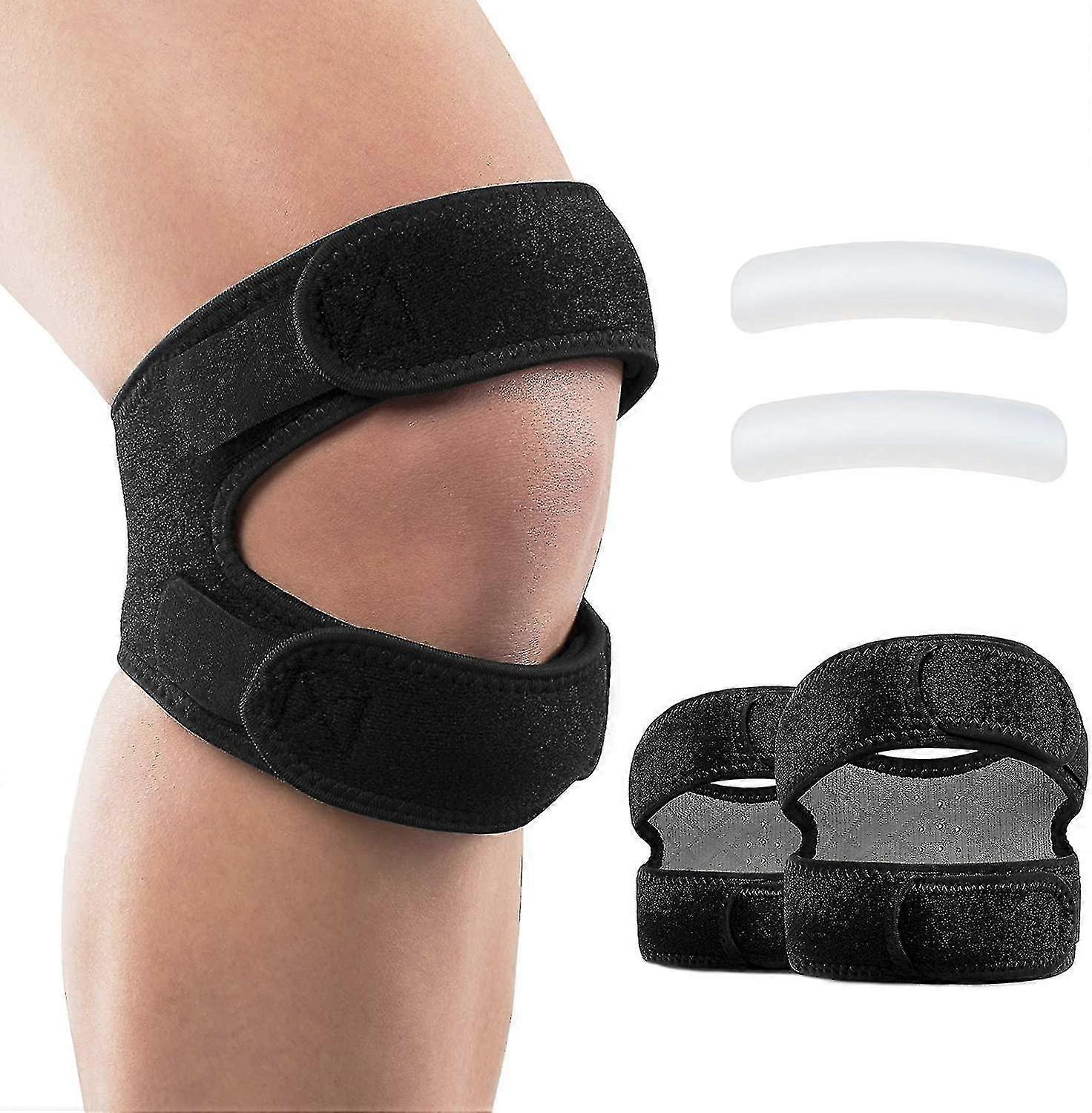 Patellar τένοντα υποστήριξη λουρί 2 πακέτο, ανακούφιση πόνου στο γόνατο και ιμάντας τένοντα επιγονατίδας για άνδρες και γυναίκες
