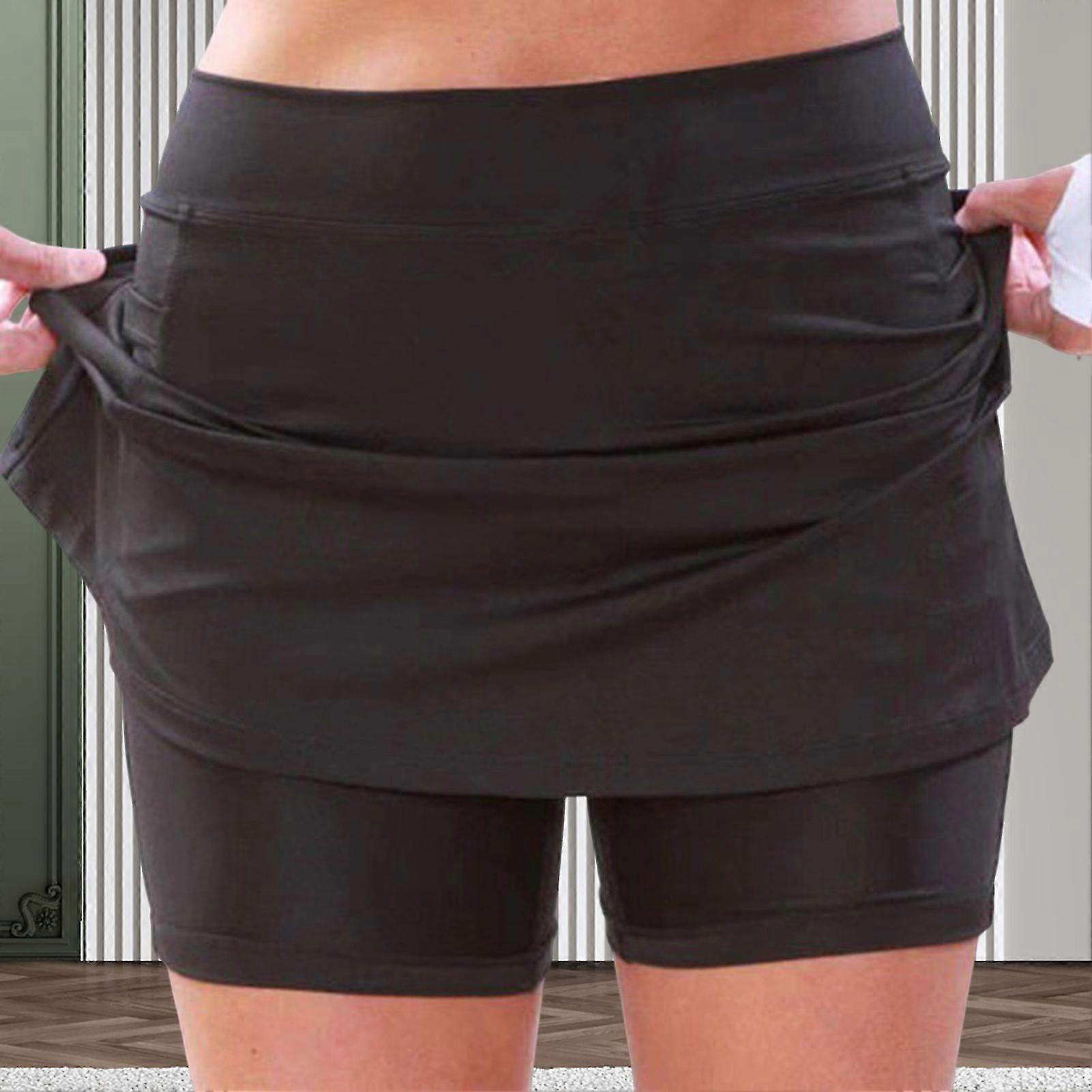 Culottes de cintura media para mujer Skorts de golf deportivos elásticos con bolsillos adecuados para la pelota de fiesta diaria formal