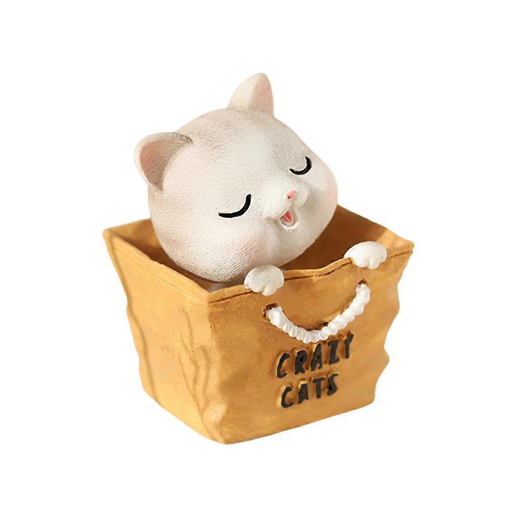 Smiling Kitten Decoration Charming Console Dashboard Interior Ornament