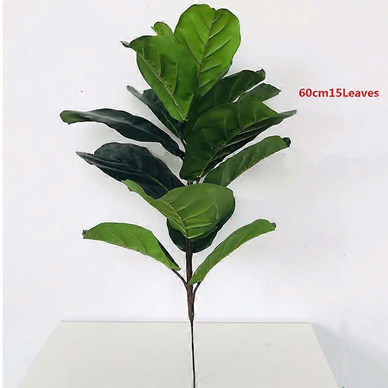 60-122CM 3 Fork Artificial Banyan Branch Ground Green Fake Plants Realistic Plastic Palm Tree DIY Living Room Home Decortion