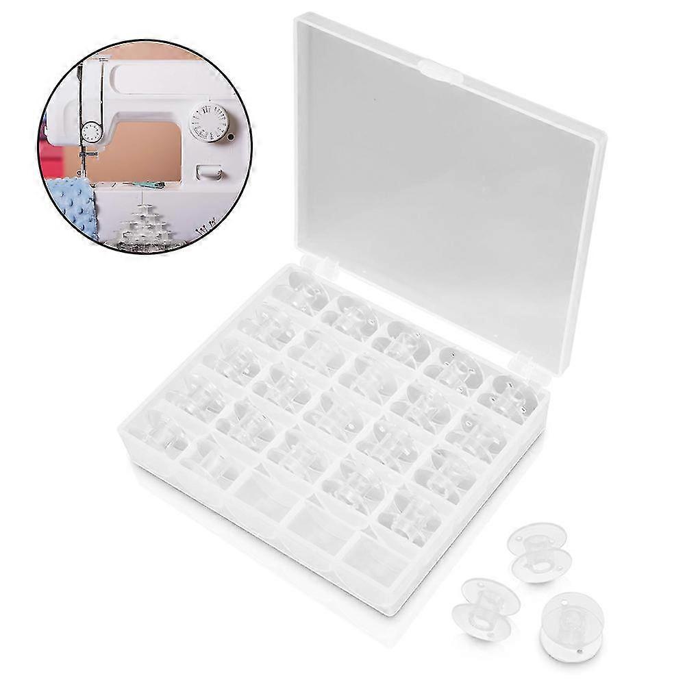 Transparent Plastic Sewing Machine Bobbins With Case And Soft Measuring Tape