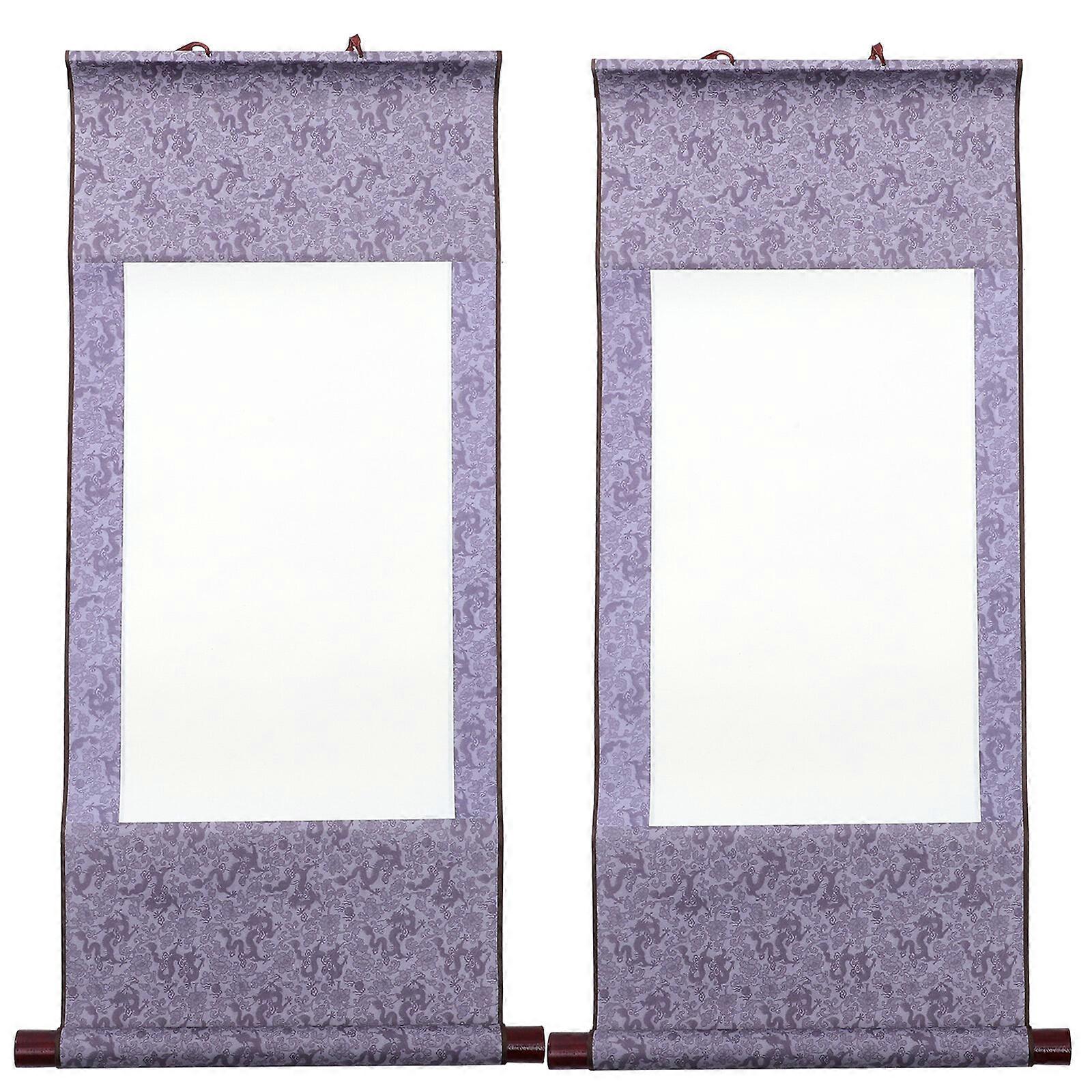 2pcs Blank Chinese Scroll Paper Painting Scroll Custom Chinese Calligraphy Paper