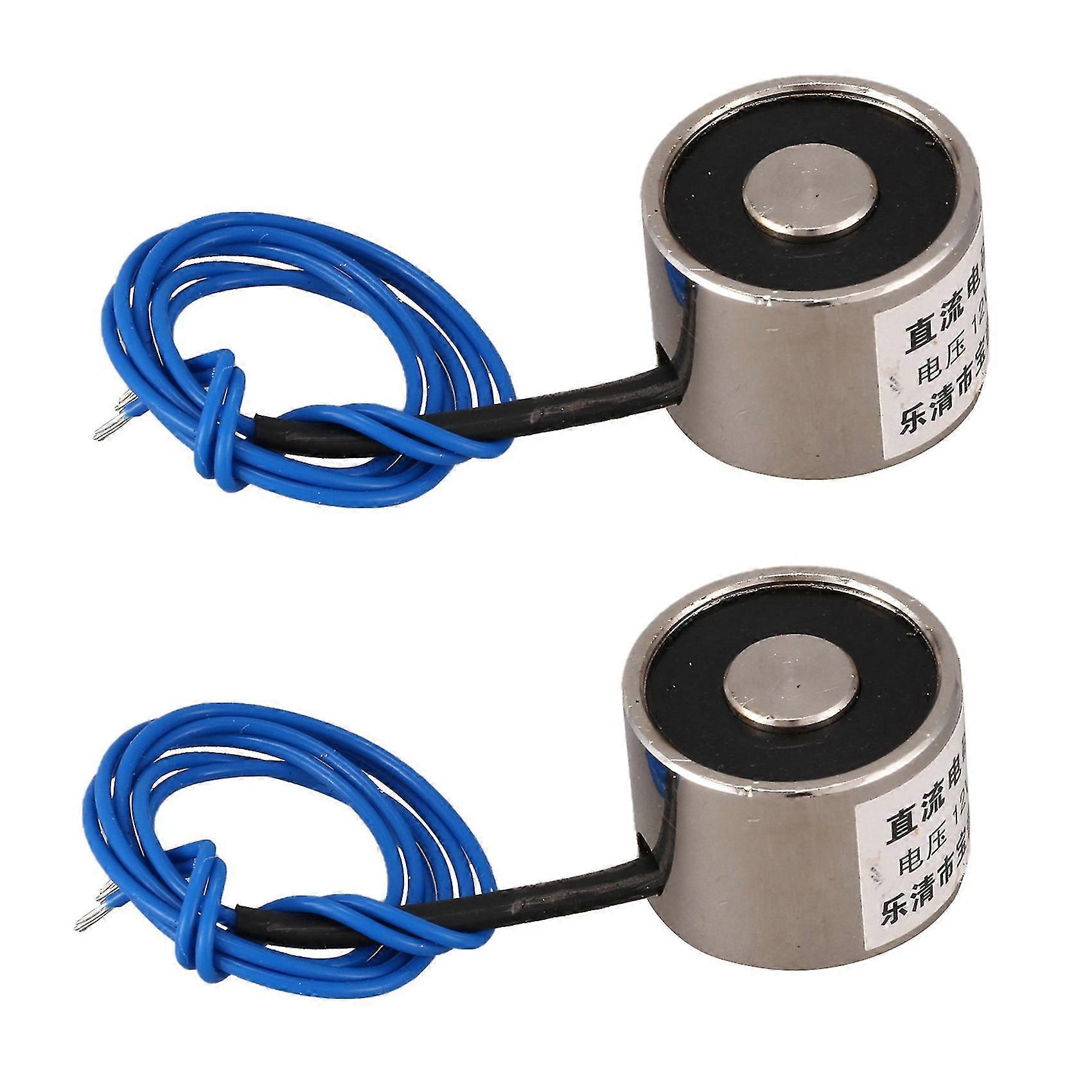 2x Aimant de levage électrique aspiré Electromagnet 12vdc 2.5kg 5.5lb 20x15mm