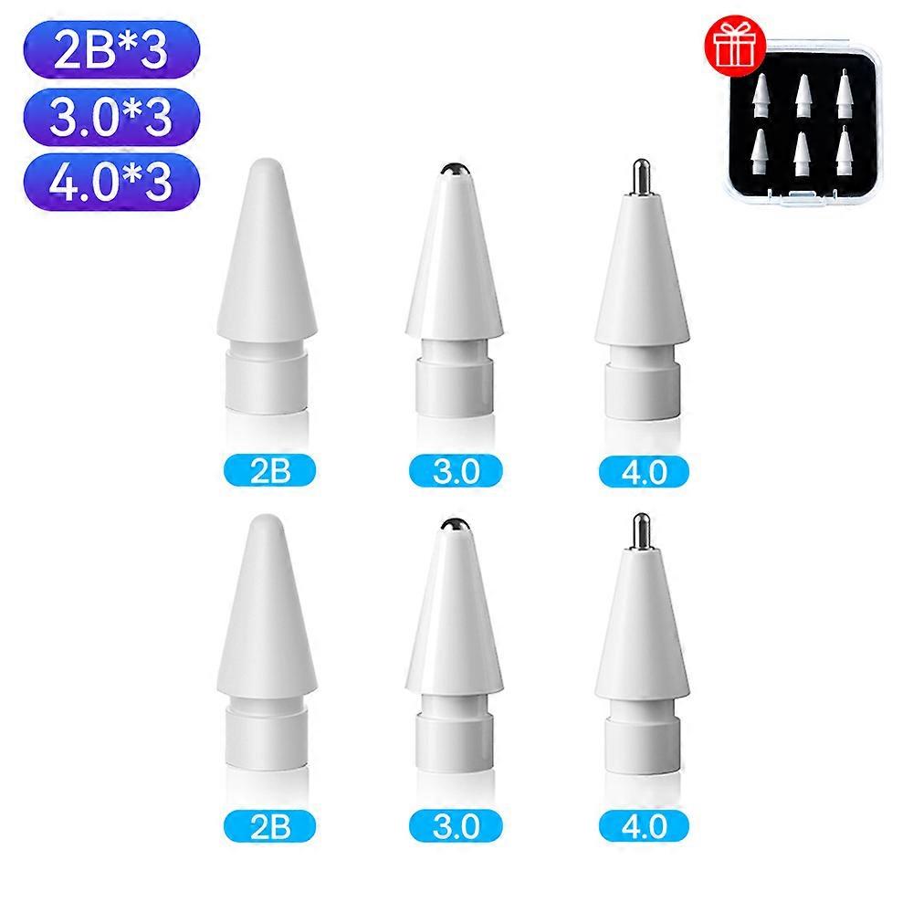 For Apple Pencil Tips For Apple Pencil 1st 2nd Generation Soft Hard Double-Layered Replacement Nib 2H 2B 3.0 4.0 iPad Stylus Nib