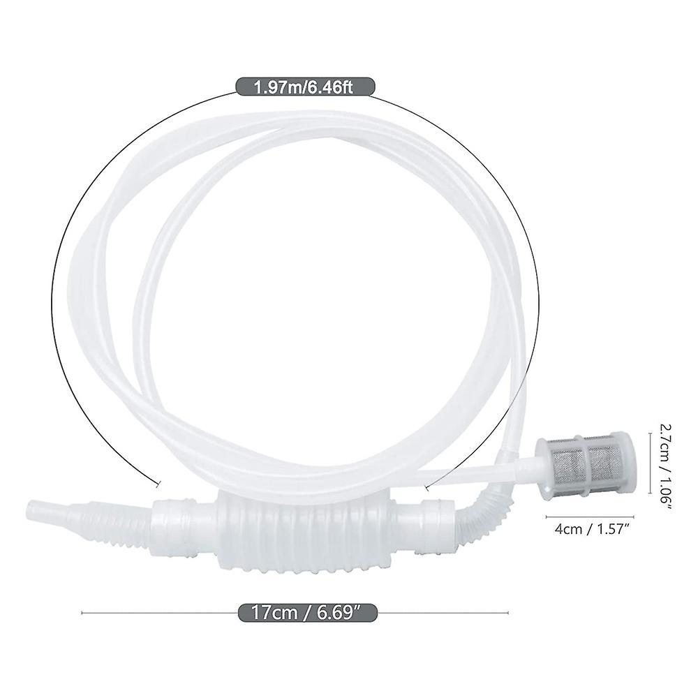 2piece Set 2m Siphon Tube Plastic Wine Siphon Filter Set Siphon Tube