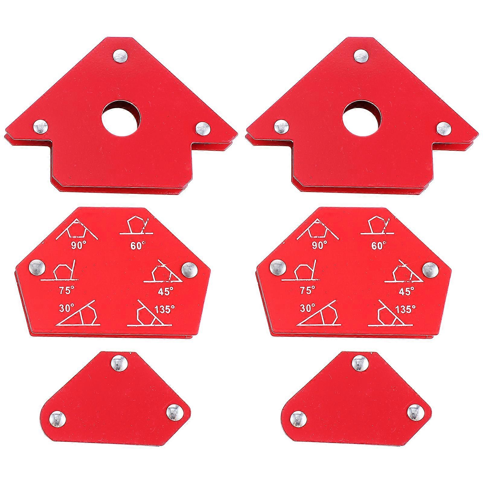 6 قطع لحام المغناطيس مجموعة اللحام المغناطيسي الصغير لحام اللحام مجموعة (أحمر)