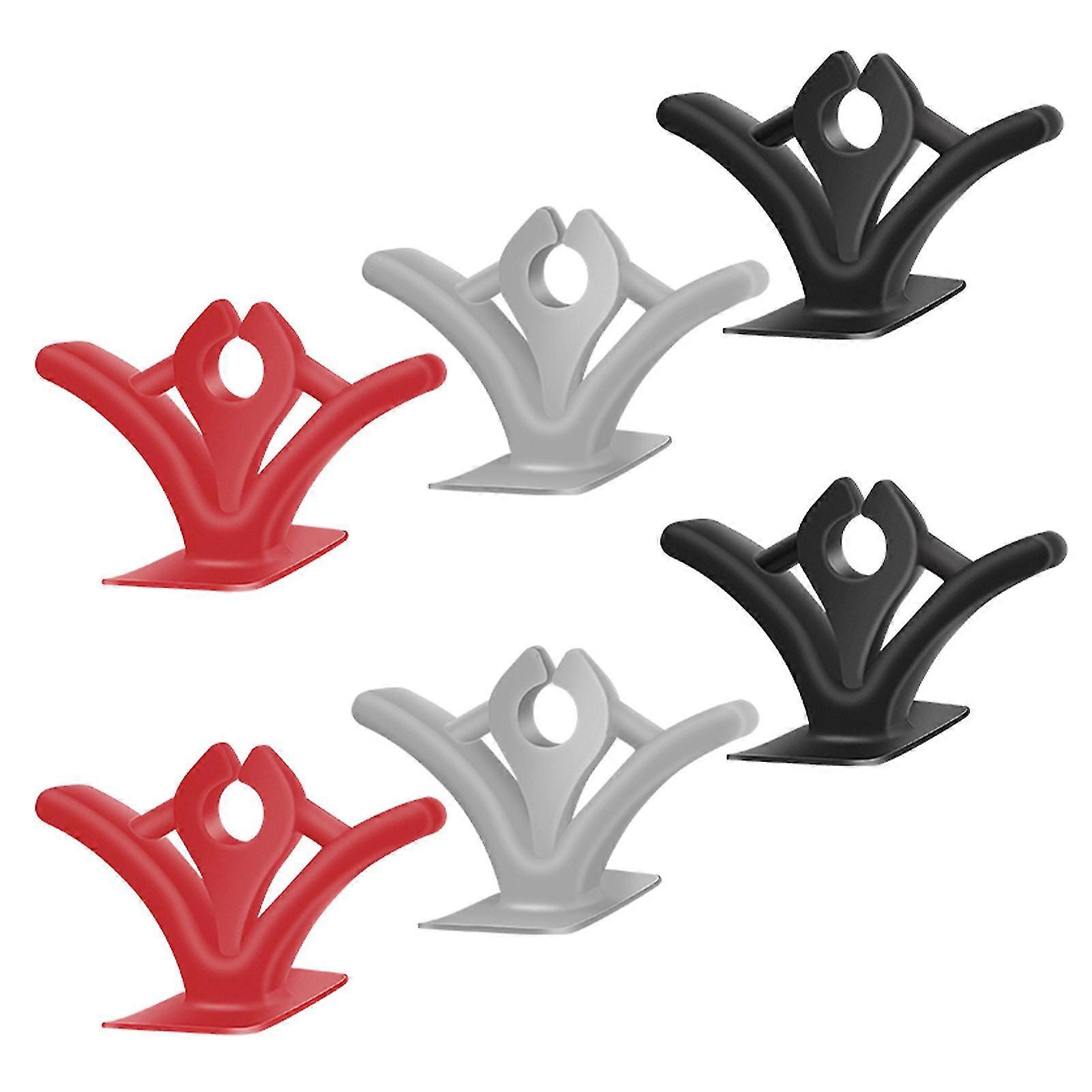 6pcs Cord Organizer Wrapper Wire Winder Self Adhesive For Kitchen